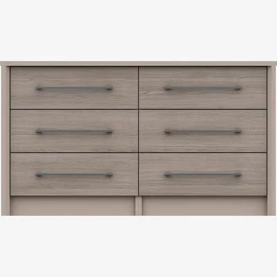 Dunelm Dolan Wide 6 Drawer Chest Light Oak