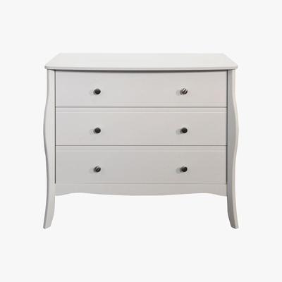 Dunelm Baroque White 3 Drawer Chest White
