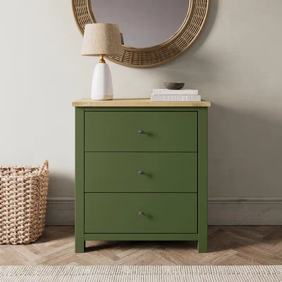 Dunelm Olney 3 Drawer Chest Olive