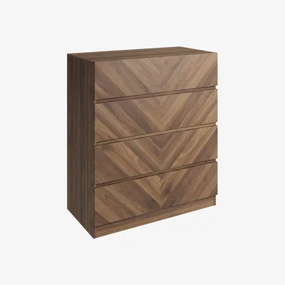 Dunelm Taranto 4 Drawer Chest Royal Walnut