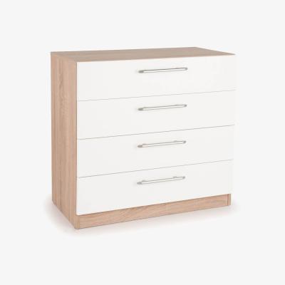 Dunelm Hyde 4 Drawer Chest White/Natural