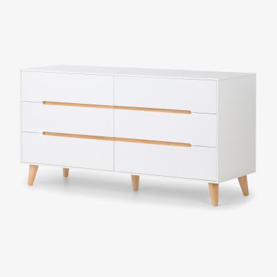 Dunelm Alicia 6 Drawer Wide Chest White