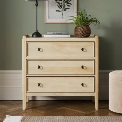 Dunelm Portland 3 Drawer Chest, Mango Wood