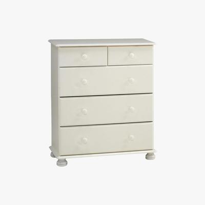 Dunelm Colburn White 5 Drawer Chest White