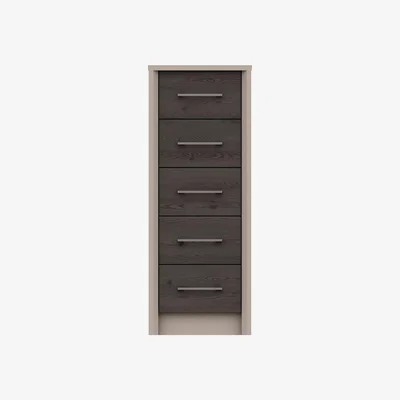 Dunelm Dolan Tall 5 Drawer Chest Dark Wood (Brown)