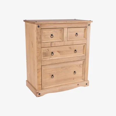 Dunelm Corona 2 Over 2 Chest of Drawers Natural