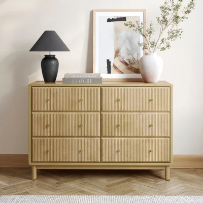 Dunelm Daphne 6 Drawer Chest, Oak Effect