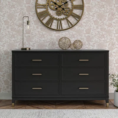 Dunelm Cosmo Westerleigh 6 Drawer Chest Black