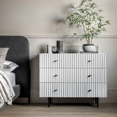 Dunelm Baybridge 3 Drawer Chest White