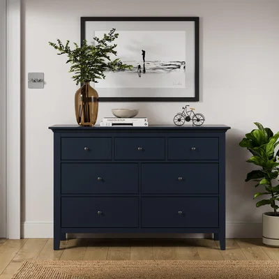 Dunelm Lynton 7 Drawer Chest Lynton Navy