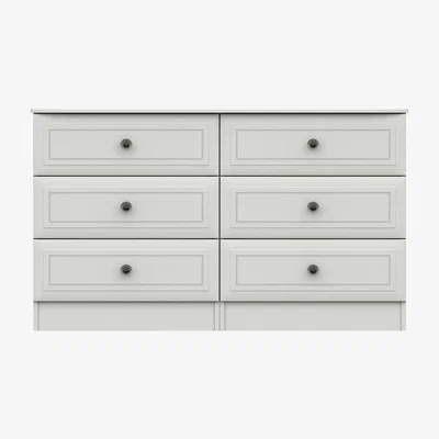 Dunelm Portia Wide 6 Drawer Chest White