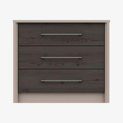 Dunelm Dolan 3 Drawer Chest Dark Wood (Brown)