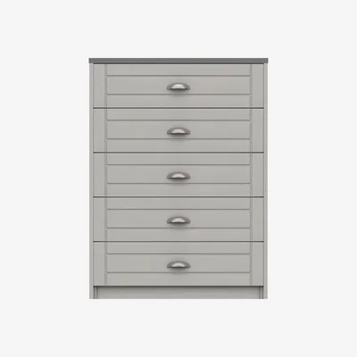 Dunelm Darwin 5 Drawer Chest Grey