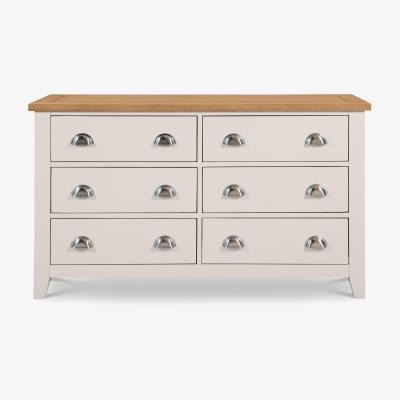 Dunelm Richmond 6 Drawer Wide Chest Grey