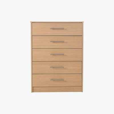 Dunelm Lavant Oak 5 Drawer Chest Oak