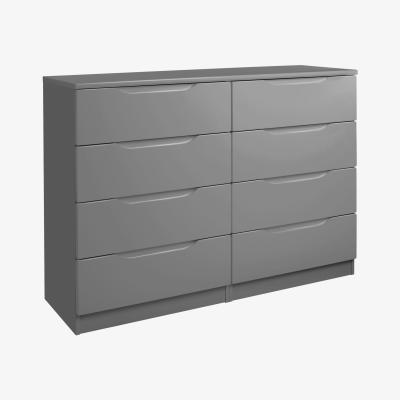 Dunelm Legato Grey 8 Drawer Wide Chest Grey