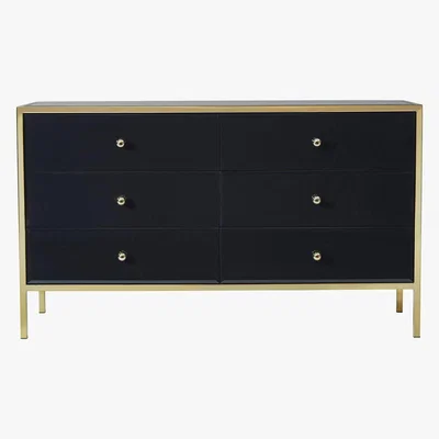 Dunelm Fenwick 6 Drawer Chest Black