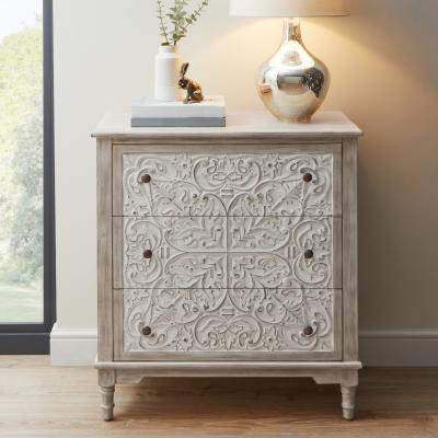 Dunelm Lucille 3 Drawer Chest White