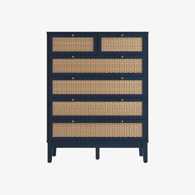 Dunelm Bordeaux 6 Drawer Chest Blue