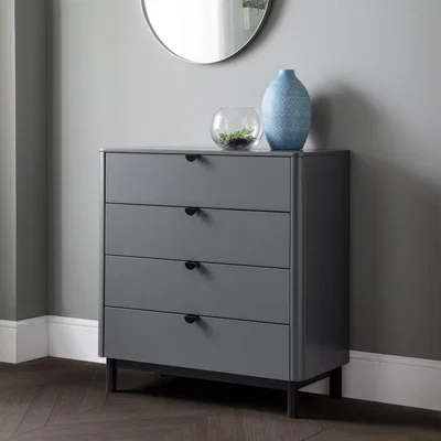 Dunelm Chloe 4 Drawer Chest, Grey Grey