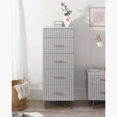Danetti Albury Light Grey Tallboy
