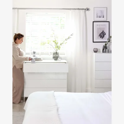 Danetti Noah White Gloss Chest Of Drawers