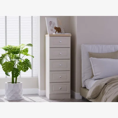 Dreams Texas 5-Drawer Tall Boy - Cream