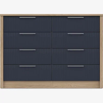 Furniture Village London Bedrooms - Chelsea 8 Drawer Wide Chest - Royal Blue