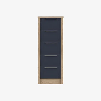 Furniture Village London Bedrooms - Chelsea 5 Drawer Tall Boy - Royal Blue