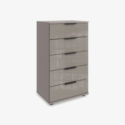Furniture Village Wiemann - Antoni 5 Drawer Decor Chest with Glass Drawers