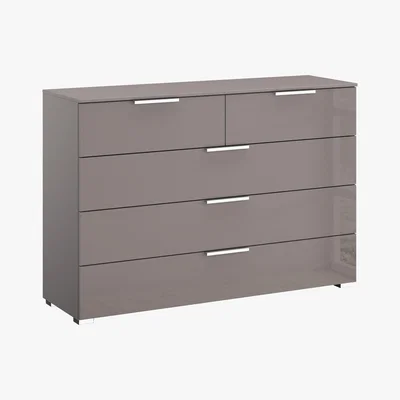 Furniture Village Rauch - Perth 5 Drawer Chest - Grey