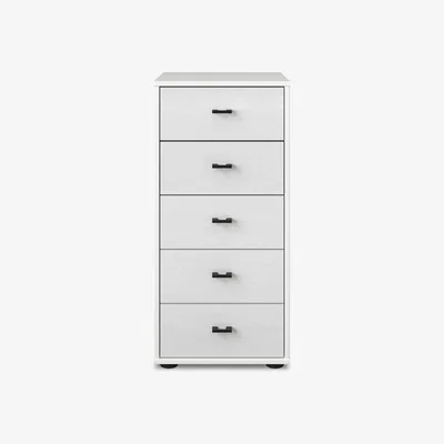 Furniture Village Wiemann - Dallas 40cm 5 Drawer Glass Chest