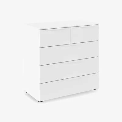 Furniture Village Rauch - Haven 3+2 Drawer Décor Chest - Alpine White