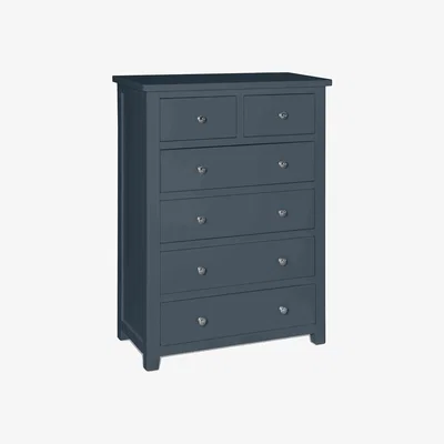 Furniture Village Grace 2+4 Drawer Chest - Blue