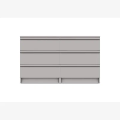 Furniture Village London Bedrooms - Kings Cross 6 Drawer Chest - Light Grey