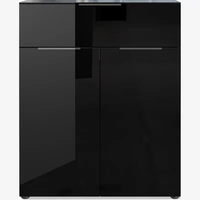 Furniture Village Clio 2 Door 1 Drawer Chest - Black