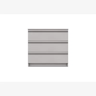Furniture Village London Bedrooms - Kings Cross 3 Drawer Chest - Light Grey