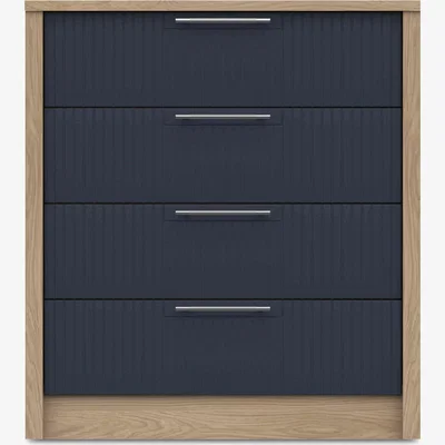 Furniture Village London Bedrooms - Chelsea 4 Drawer Chest - Royal Blue