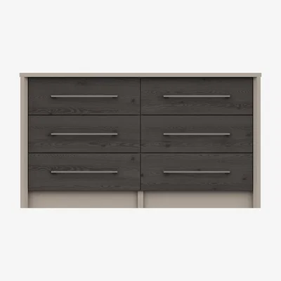 Furniture Village London Bedrooms - Paddington 6 Drawer Wide Chest - Black