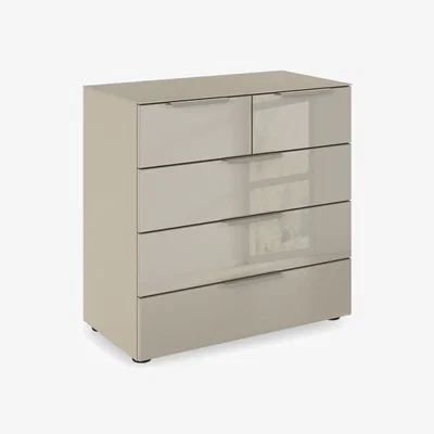 Furniture Village Rauch - Haven 3+2 Drawer Chest with Glass Top and Front