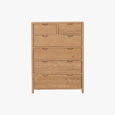 Furniture Village Ercol - Bosco 6 Drawer Tall Wide Chest - Brown