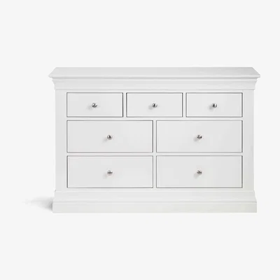 Furniture Village Sophia 4+3 Drawer Chest - Surf White