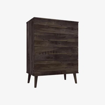 Furniture Village London Bedrooms - Finchley 4 Drawer Chest - Italian Dark Oak