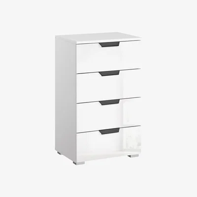 Furniture Village Rauch - Lima 4 Drawer Chest with Glass Front