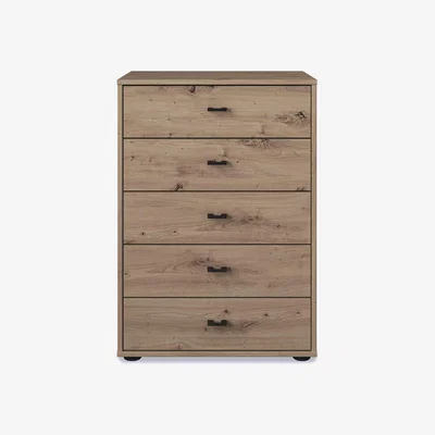Furniture Village Wiemann - Dallas 60cm 5 Drawer Chest - Bianco Oak