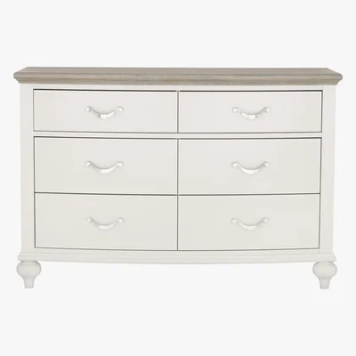 Furniture Village Furnitureland - Annecy 6 Drawer Wide Chest - Grey
