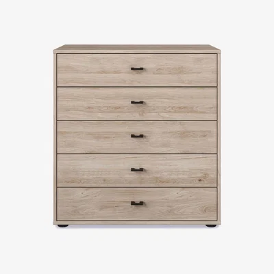 Furniture Village Wiemann - Dallas 80cm 5 Drawer Chest - Holm Oak