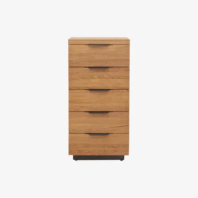 Furniture Village Earth 5 Drawer Narrow Chest of Drawers - Brown