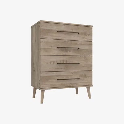 Furniture Village London Bedrooms - Finchley 4 Drawer Chest - Italian Natural Oak