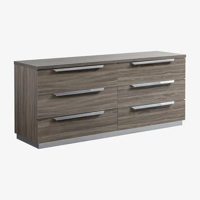 Furniture Village Venezia 6 Drawer Double Chest - Grey